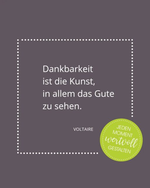 💫 Dankbarkeit ist die Kunst, in allem das Gute zu sehen (Voltaire). 💫

Manchmal laufen Dinge nicht so, wie wir es uns wünschen. Auch in solchen Momenten dankbar zu sein, ist wahrlich eine Kunst. 💫💫

Vielleicht kannst du dich das nächste Mal in einer solchen Situation fragen: 

💫💫"Was ist das Geschenk dahinter?" 💫💫

Denn in jeder herausfordernden Situation steckt auch was Gutes - oft erkennt man es erst in der Rückschau - aber vielleicht erkennst du es auch jetzt schon?💚

Welche Situation kommt dir in den Sinn - die im ersten Moment herausfordernd war und am Ende ein Geschenk für dich bereit hielt?💫💫

⬇️⬇️ Schreib es gerne in die Kommentare 💚💫

'#dankbarkeit #zitate #jedenmomentwertvollgestalten #familienmomente