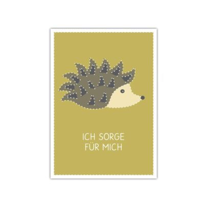 Affirmationskarte zum Prickeln - Ich sorge für mich