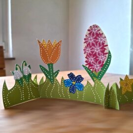 Alternative view of Bastelbogen Prickel-Frühlingswiese